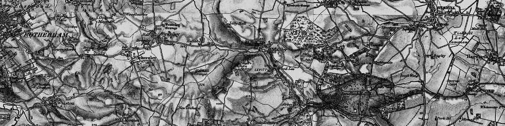 Old map of Hooton Levitt in 1895