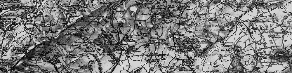 Old map of Hopley's Green in 1898