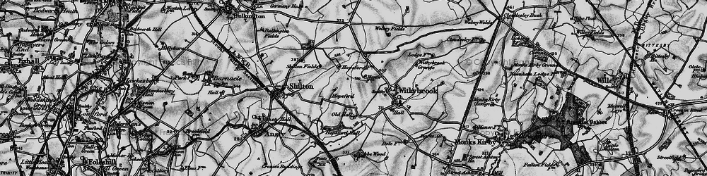 Old map of Hopsford in 1899