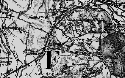 Old map of Hopton in 1897