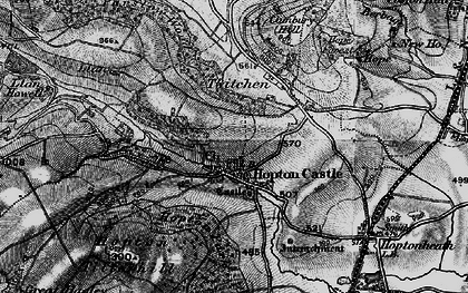 Old map of Hopton Castle in 1899