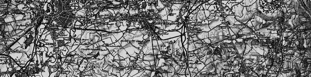 Old map of Lane End in 1896