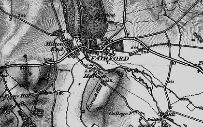 Old map of Horcott in 1896