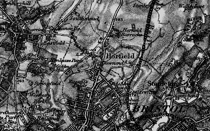 Old map of Horfield in 1898