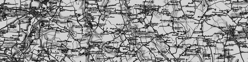 Old map of Horham in 1898