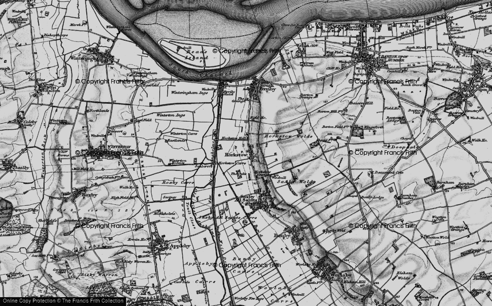 Old Map of Historic Map covering Winterton Carrs in 1895