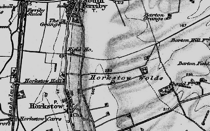 Old map of Horkstow Wolds in 1895