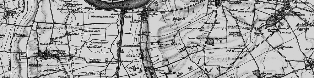 Old map of Horkstow Wolds in 1895