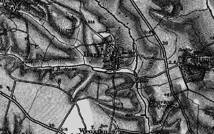 Old map of Horley in 1896