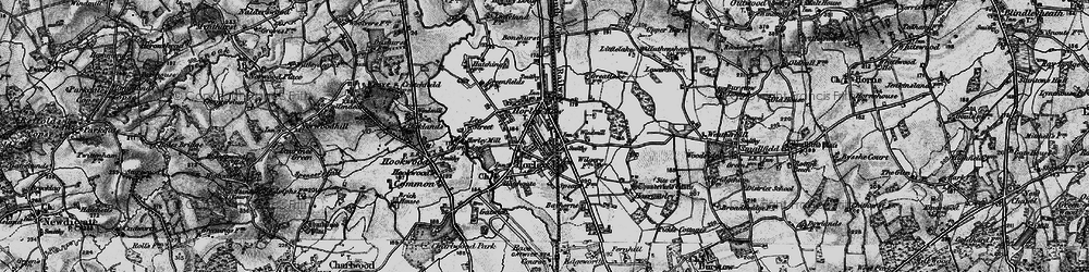 Old map of Horley in 1896