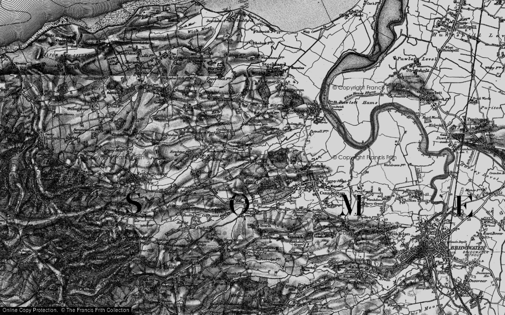 Old Map of Horn Hill, 1898 in 1898