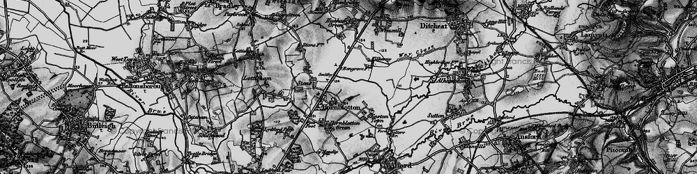 Old map of Hornblotton in 1898