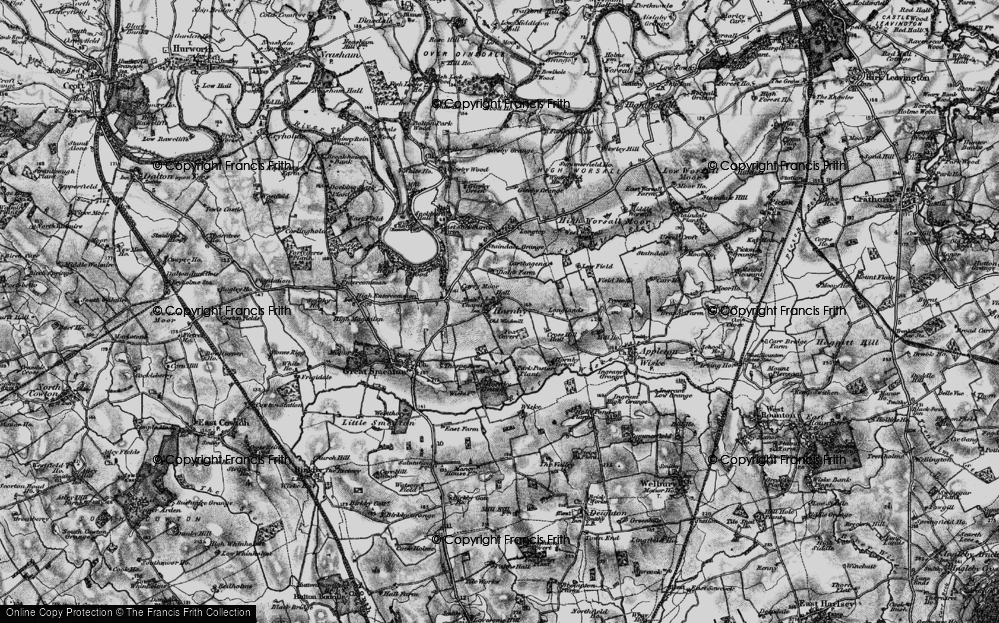 Old Map of Historic Map covering West Worsall in 1898