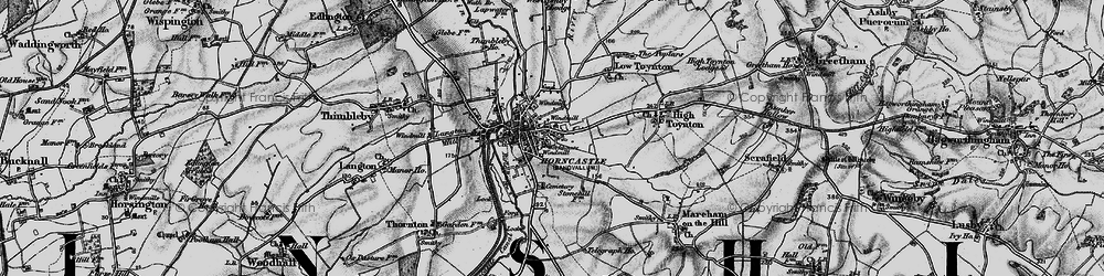 Old map of Horncastle in 1899