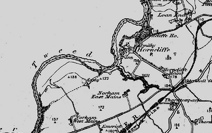 Old map of Horncliffe in 1897