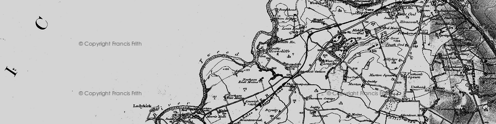 Old map of Horncliffe in 1897