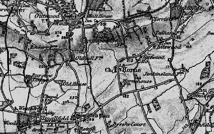 Old map of Horne in 1895