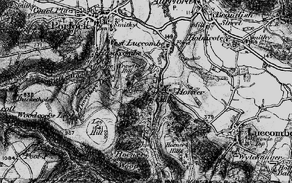 Old map of Stoke Pero in 1898