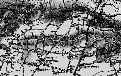 Old map of Langham Hall in 1896