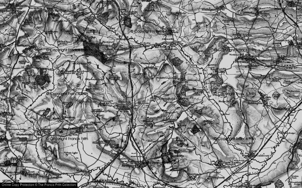 Old Map of Historic Map covering Belcher's Lodge in 1899