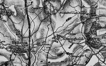 Old map of Blaston Lodge in 1899