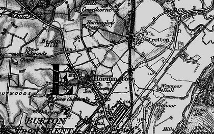 Old map of Horninglow in 1898