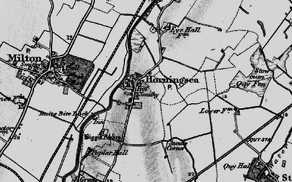Old map of Horningsea in 1898