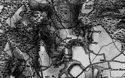 Old map of Woodhouse Castle (rems of) in 1898