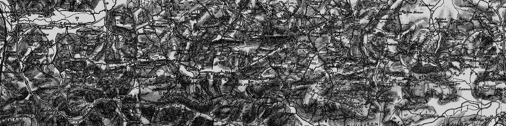 Old map of Horns Cross in 1895