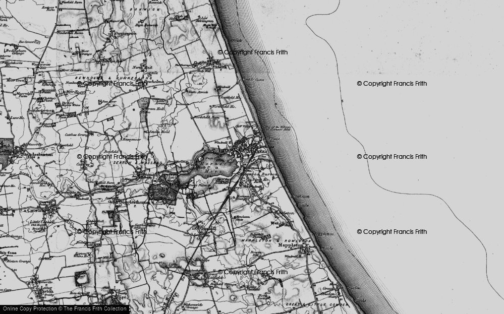 Old Map of Hornsea, 1897 in 1897