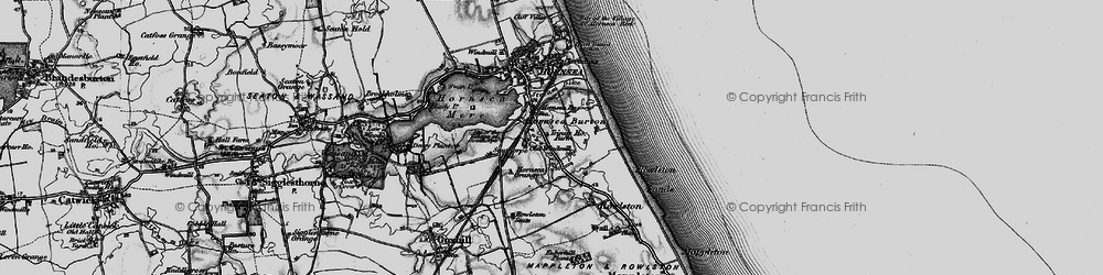 Old map of Hornsea Burton in 1897