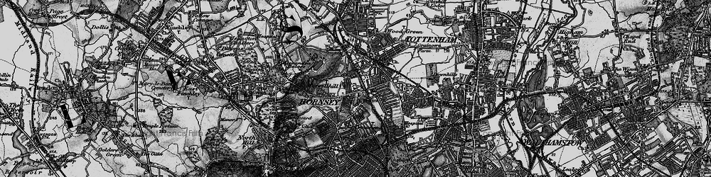 Old map of Hornsey in 1896