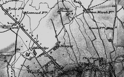 Old map of Horpit in 1898
