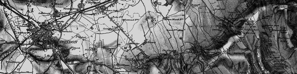 Old map of Horpit in 1898