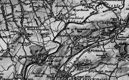 Old map of Horrocksford in 1898