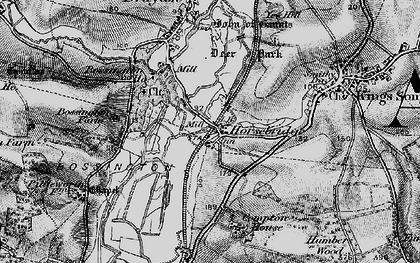 Old map of Horsebridge in 1895