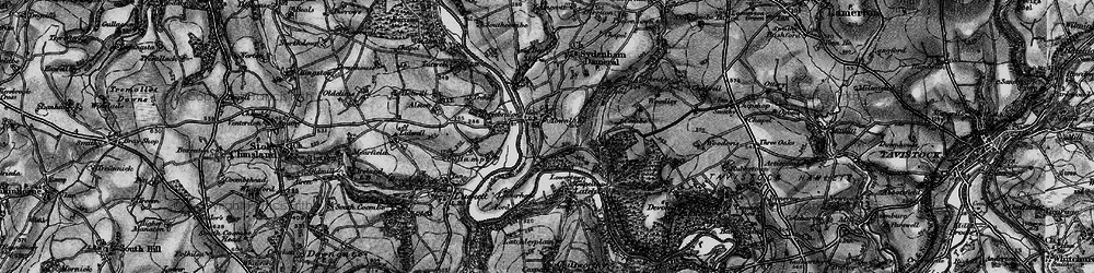Old map of Horsebridge in 1896
