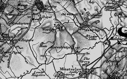 Old map of Horsebridge in 1899