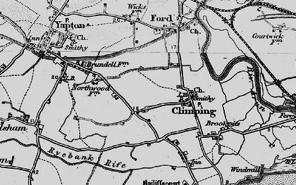 Old map of Horsemere Green in 1895