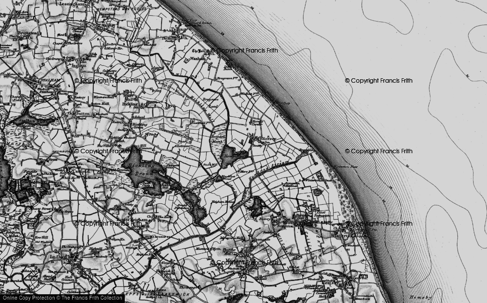 Old Map of Historic Map covering Blackfleet Broad in 1898