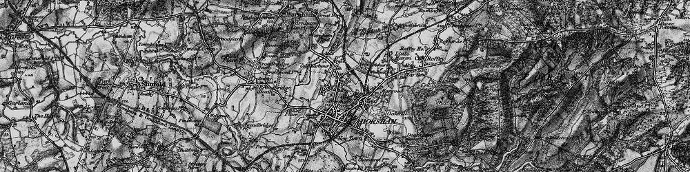 Old map of Horsham in 1895