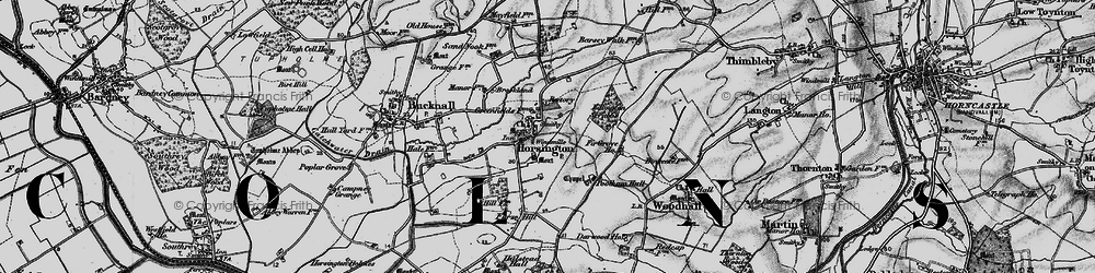 Old map of Horsington in 1899