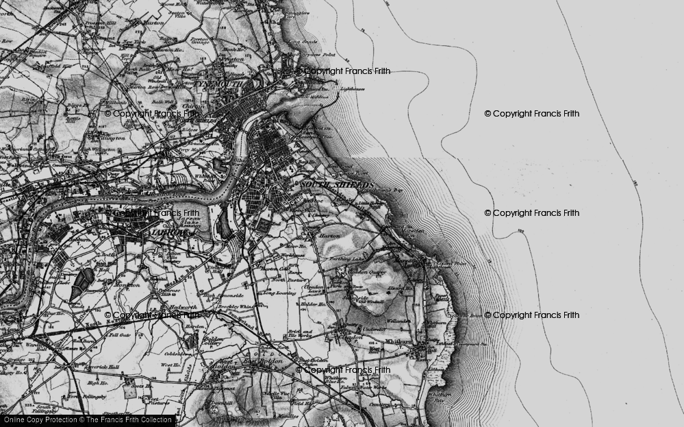 Old Map of Horsley Hill, 1898 in 1898