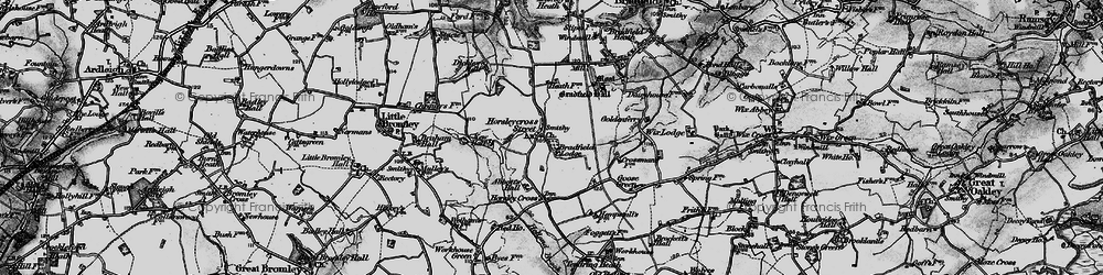 Old map of Horsleycross Street in 1896