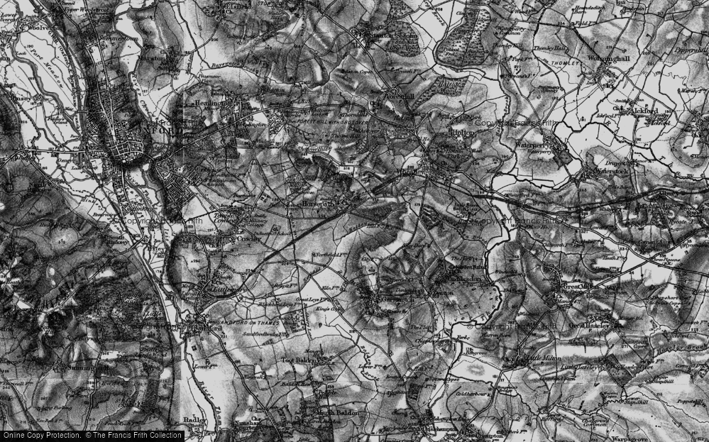 Old Map of Horspath, 1895 in 1895