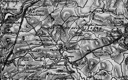 Old map of Burons Laithe in 1898