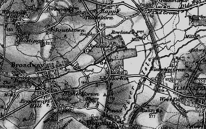 Old map of Horton Cross in 1898