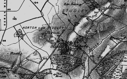 Old map of Horton-cum-Studley in 1895