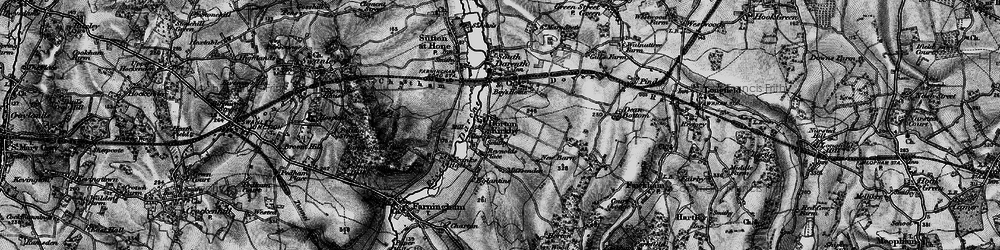 Old map of Horton Kirby in 1895