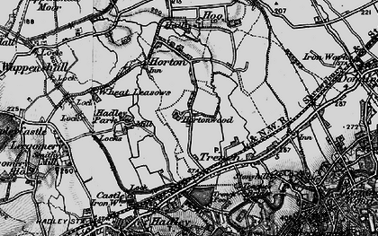 Old map of Wheat Leasows in 1899